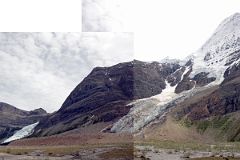 20 Tatei Ridge, Rearguard Mountain, Berg Glacier, Mount Robson Emperor Face, Mist Glacier From Berg Lake Trail Just After Berg Lake